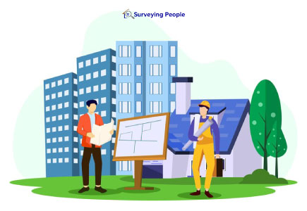 A man doing RICS Property Valuations Cost for a building