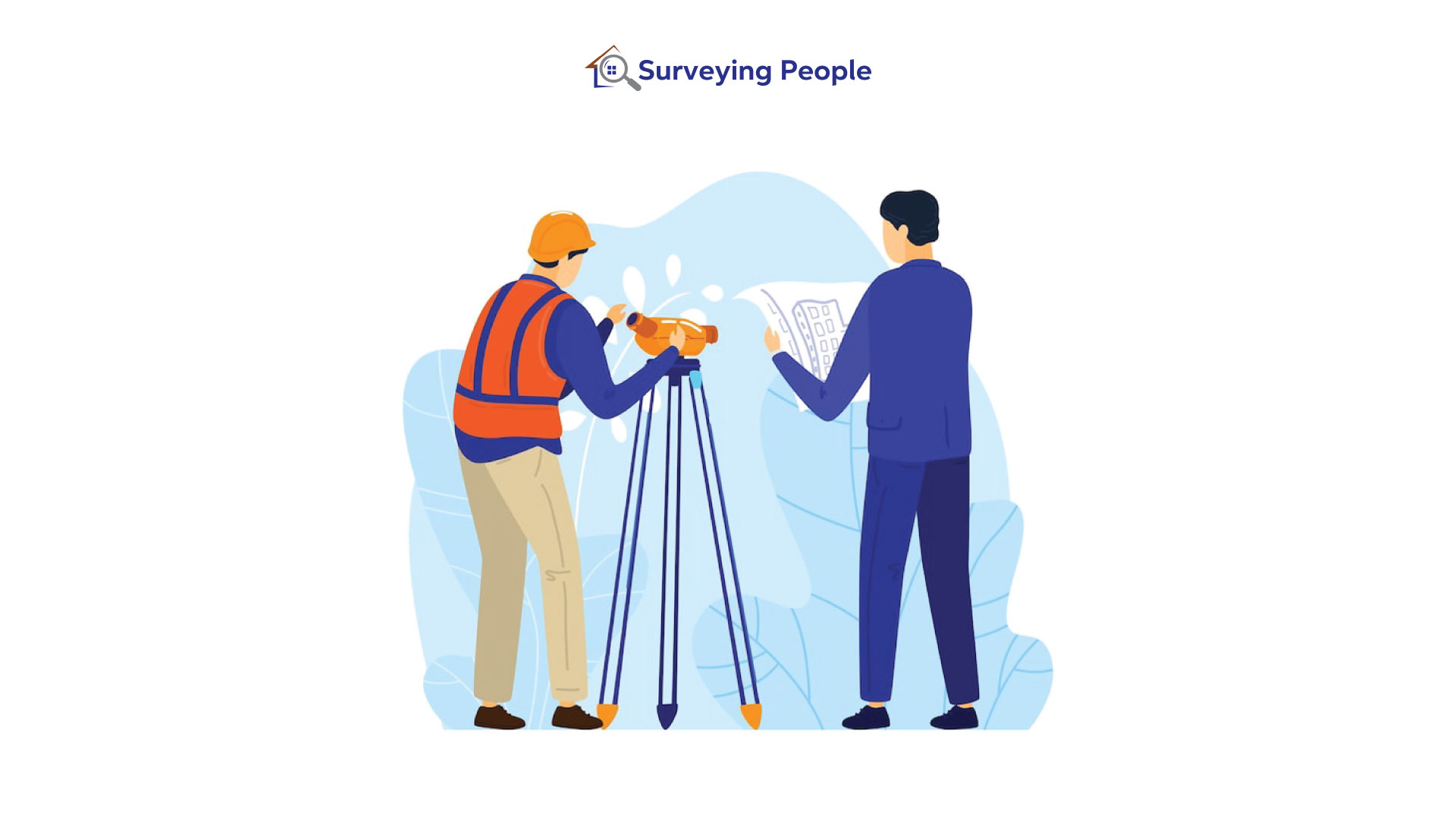 Building surveyors conducting land survey with theodolite equipment – Surveying People